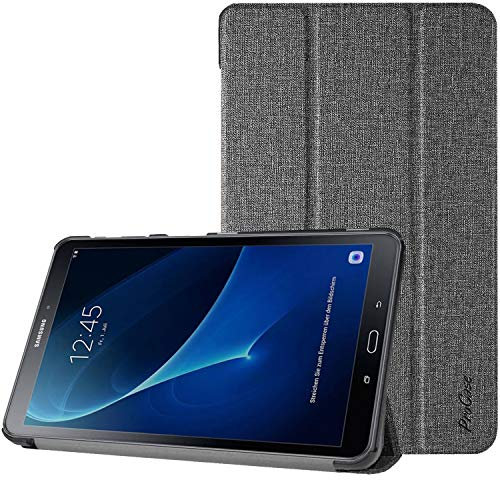 ProCase Custodia per Samsung Galaxy Tablet A 10.1 2016, Ultra Sottile smart Cover in pelle PU, con Sonno/Sveglia la Funzione, con Funzione di Supporto per Galaxy Tab A 10,1 SM-T580 T585 -GrigioChiaro