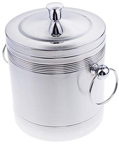 Backbayia Ice Bucket Beer Cooler Stainless Steel Wine Barrel, 205x150 mm