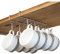 DesignerBox Under Shelf Mug Holder, 304 Stainless Steel 8 Hooks Cup Rack Under Shelf Hanging Drying Coffee Mug Holder Rack, Fit for the Cabinet 1.1 or Less (8 hooks / 1.1)