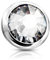 Paula & Fritz® Aufsatz-Dermal Anchor 5 mm Kristall klar 316L Chirurgenstahl 1,6 mm Gewinde Haut-Anker Skin Diver Implantat Kugel