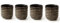 Lxuwbd Japanese Style Ceramic Tea Set, Tea Cup, Coffee Cup, Yerba Mate Set, Ceramic Mate Cup Set of 4 (Brown grey)