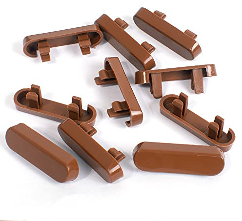 JCP 10 tapas de drenaje para ventanas de UPVC, color marrón