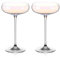 DIAMANTE Champagne Saucer Coupe Glasses - Iridescent Holographic Lustre Collection (Champagne Saucer) Cocktail Glass Set of Two in a Gift Box