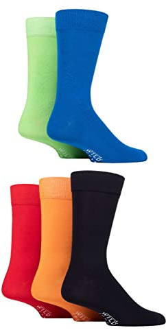 SockShop Wildfeet Mens Plain Bamboo Socks Pack of 5