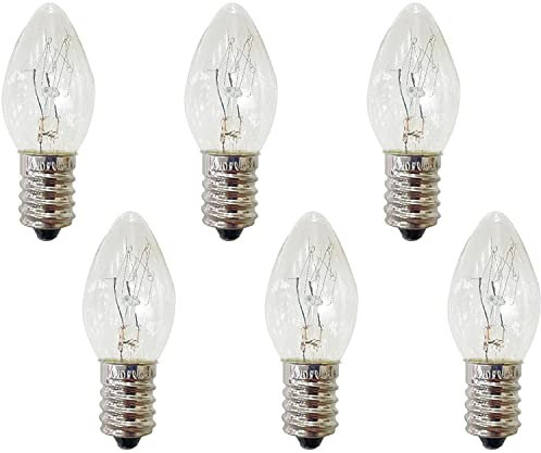 Royalux Scentsy Warmer Light Bulb Washing Machine Bulb Clothes Dryer Ultra Durable 22002263 7W/10W C7 Night Light Spare Bulbs Replacement Drum Light WP22002263 3406124 6PACK