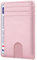 O³ Porte Carte identité française Femme [ Blocage RFID ] Portefeuille Carte bancaire Anti piratage, Anti fraude - Élégant et Minimaliste | Protégez Votre Fortune sans Perdre l’élégance ! (Rose)