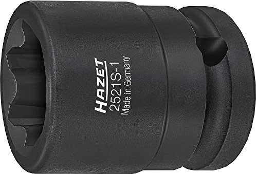 HAZET Schlag-, Maschinenschrauber Steckschlüsseleinsatz ∙ mit Sonderprofil 2521S-1 ∙ Vierkant12,5 mm (1/2 Zoll) ∙ Rillenprofil