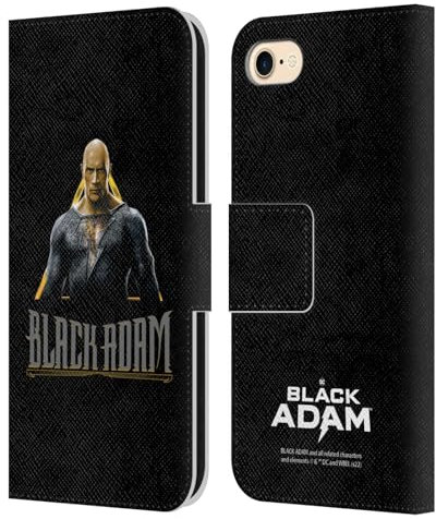 Head Case Designs Offizielle Black Adam Black Adam Graphics Leder-Wallet-Hülle Kompatibel mit Apple iPhone 7/8 / SE 2020 & 2022