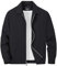 TACVASEN Summer Jackets for Men Lightweight Bomber Jacket Smart Casual Full Zip Jackets Light Spring Windbreaker Jacket Black,XL