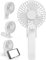 Handheld Fan Portable, Usb Rechargeable Hand Held Fan Long Last 12h Working, Mini Hand Fan Silent, Small Desk Fan Folding, Battery Operated Fans, Electric Travel Fan with Phone Stand White