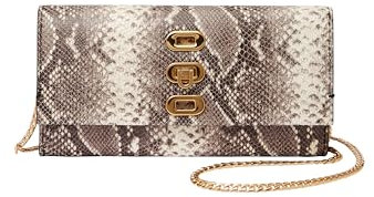 Fossil Tasche für Damen – Penrose Geldbörse aus geprägtem Leder mit Python-Effekt, Umhängetasche, ZB1884874 – 19 cm L x 1,9 cm B x 8,9 cm H
