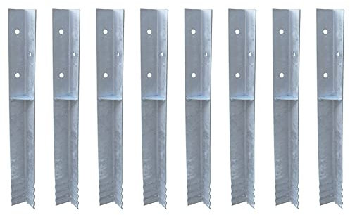 FATMOOSE SolidRoot Winkelanker aus feuerverzinktem Stahl für Spieltürme, Schaukeln, Stelzenhäuser - 8er-Set Anker