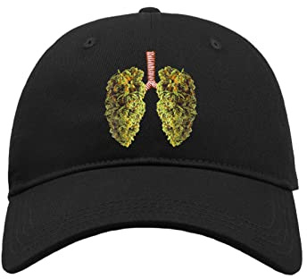 Lungs Weed Marihuana Buds Baumwolle Curved Visier Baseball Cap Dad Hat Unisex Sport Bequemes Top