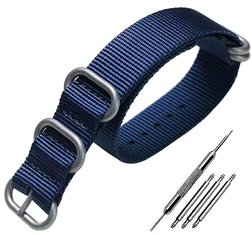 AIYIRUO NATO Uhrenarmbänder Nylon G10 Premium Ballistic Multicolor Ersatzuhrenarmbänder mit Silber Edelstahlschnalle Watch Strap für Männer Frauen 18mm 20mm 22mm 24mm