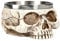 Pacific Giftware Totenkopf Schale mit Edelstahl-Einsatz 350 ml | Räucherschale Futternapf