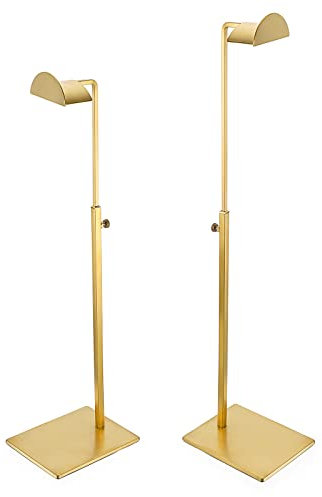 TOLIDA Lot de 2 supports réglables en acier inoxydable pour sac à main Doré Porte-manteau sur pied réglable pour sacs à main sur un seul côté pour chapeaux, portefeuilles