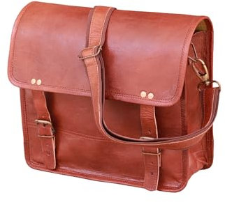 American Blue Große handgefertigte Motorrad-Seitentasche aus echtem Leder | Leder-Motorradtasche | Leder-Fahrradtasche, Motorrad-Seitensatteltasche | Reisetasche | Tragetasche für alle Fahrräder