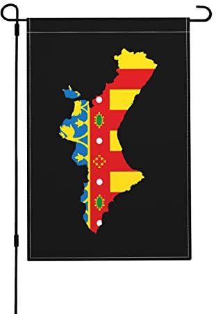 Bandiera Mappa Di Valencia Bandierine Della Decorazione Rinforzo Bandiera Resistente Alle Intemperie Bandiere Da Giardino Per Giardino Ristoranti Conferenza,70X102Cm