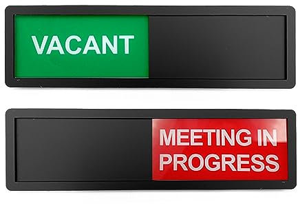 Cartello per porta scorrevole vacante/occupato, cartello per bagno cartello per la privacy cartello occupato vuoto cartello per porta non disturbare cartello per bagno, casa, ufficio, sala conferenze