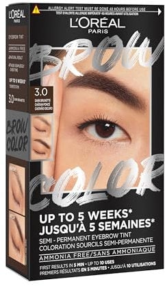 L'Oréal Paris Brow Color Tinte De Cejas Semipermanente, 3.0 Dark Brunette