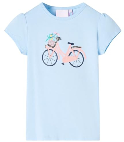 vidaXL Kinder-T-Shirt Hellblau 128