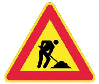 Briconess.com Panneaux routiers en tôle de fer - Travaux en cours