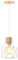 iDEGU 1-flammig Hängelampe Vintage aus Holz Metall Lampe im Industrie Design Käfig Lampenschirm E27 Deckenleuchte Retro Pendelleuchte für Flur, Schlafzimmer, Küche, Esszimmer (Holz, Weiß)