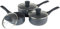 Russell Hobbs RH00847EU7 Nightfall Stone - Juego de 3 cacerolas antiadherentes de 16/18/20 cm con tapas de vidrio templado, aluminio forjado seguro para inducción