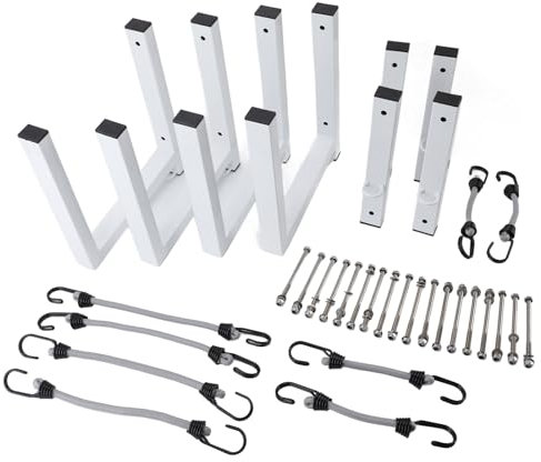 4 Set Portascale per Montaggio Laterale per Camper Portascale per Rimorchio da 200 Libbre per Carichi Pesanti per Parete Laterale Esterna del Rimorchio Chiuso Aperto
