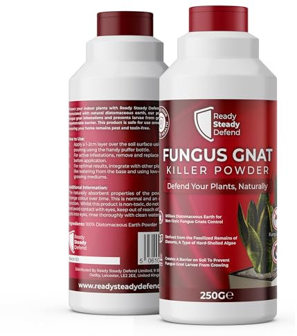 Fungus Gnat Killer Powder 250G Diatomaceous Earth Formula for Effective Fungus Gnat Control - Fast-Acting Gnats Killer for Indoor Plants - Superior Diatomaceous Earth Pest Control for House Plant Bugs