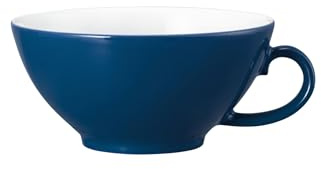 Seltmann Weiden Life Fashion Teetasse – 140 ml – Porzellan Tasse mit weißer Innenseite und farbiger Außenseite, Spülmaschinen- und Mikrowellenfest – Classic Blue