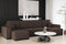 Fun Möbel Wohnlandschaft Schlafsofa Sofa Maris in Stoff Poso (Braun)
