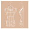 Schneiderpuppen, weibliche Schaufensterpuppe, Schaufensterpuppe aus Metalldraht mit Haken, hängende Schneiderpuppe, Rahmendekor, für T-Shirt/Rock/Kleidung/Brautkleid (Farbe: Schwarz) (Weiß)