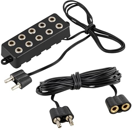 VERLÄNGERUNGSKABEL MIT STECKER & 5-Fach STECKERLEISTE für KRIPPENBELEUCHTUNG – Zubehör für Krippen, Weihnachtskrippen, Modellbau, Krippenbedarf – 1 Meter lang, ideal für Beleuchtung und Flexibilität