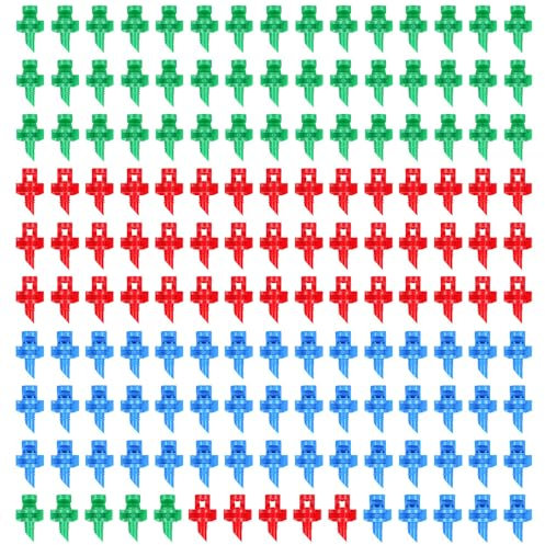 Tiardey 150 Pieces Mini Nozzles Micro Sprayer Set - 90/180/360 Degree Adjustable Mist Nozzles for Garden Sprinkler Irrigation System