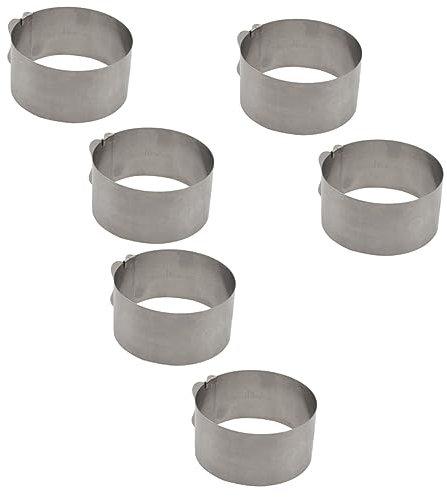 TOPBATHY 6 Pièces Coupe-Mousse pour Chocolat pour Chocolat Molde Para Chocoflan Outils De Décoration De Gâteau Gâteau Réglable Gâteau De Forme Ronde Cuisson Au Chocolat