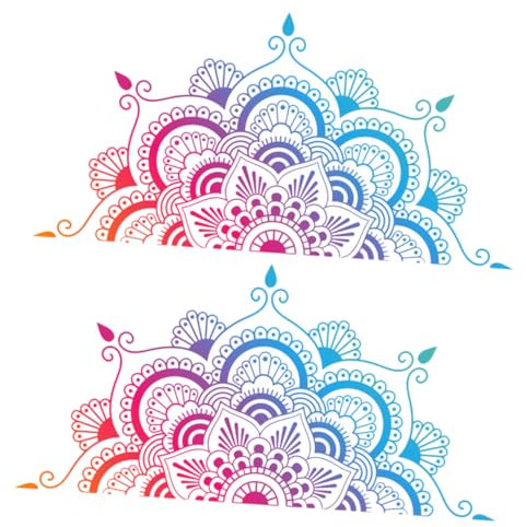 SOESFOUFU 2stücke Mandala-wandtattoos Aus Pvc Abnehmbar Und Langlebig Für Wohnzimmer Und Schlafzimmer Mit Elegantem Und Farbenfrohem Design