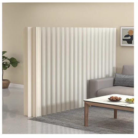 Raumteiler 6,56-16,4 Fuß Hohe Raumteilerwand Zur Raumtrennung, Raumteiler Aus PET- Und Kraftpapierplatten, Tragbare Wandtrennwand Für Das Schlafzimmer Im Home Office(4x2 m/13.12x6.56 ft)