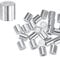 M METERXITY 50-Pack Aluminum Crimping Loop Sleeves, 4mm 1/6 Round Barrel Wire Rope Sleeves Cable Ferrule for Wire Rope/Cables Crimping Loop Sleeve