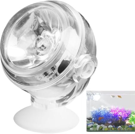 180 Degree Rotatable Fish Lamp - Aquarium Projector, Aquarium Projector | Super Bright LED Lamp Beads | Submersible Fish Lamp with Strong Suction Cup, for Aquarium