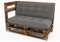 Lermowood Palettenmöbel Mpe Eckbank 120 x 80 cm Geflammt | Europaletten Indoor und Outdoor Lounge Gartenmöbel Holz Gartenmöbel Set Lounge Möbel Terrasse Balkon Loft Stil Paletten