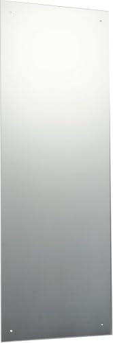 120 x 45cm Rectangle Frameless Unframed Bathroom Mirror with Pre-Drilled Holes and Chrome Cap Wall Hanging Fixing Kit Hardware