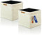 Lycce Kallax Boxen Cord 2er Set| Kallax Einsatz 33 x 33 x H31 cm | Aufbewahrungsbox mit entfernbarem Cord-Bezug passend für Kallax Regal | faltbare Ordnungsboxen aus Spannvlies | vanille