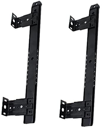 Mipcase 1 Paar Tastaturgleiter Schubladenführungen Gleitschienen Im Schienensystem Schwarzer Kaltgewalzter Stahl