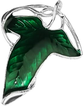 MFUOE Broche en forme de feuille verte en alliage tridimensionnel élégante elfique Cravate Le Seigneur des Anneaux Cadeaux pour femmes hommes accessoires de vêtements