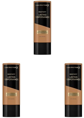 Max Factor Facefinity Lasting Performance Foundation 113 Caramel, 35 ml (Packung mit 3)