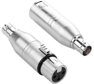 PNGKNYOCN 1 Stk. 3 Pin XLR Buchse auf BNC Stecker und 1 Stk. 3 Pin XLR Stecker auf BNC Buchse für RF, Kamera, Mikrofon, Mischpult