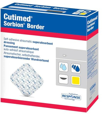 CUTIMED Sorbion Border Wundauflage 15x15 cm steril 12 St