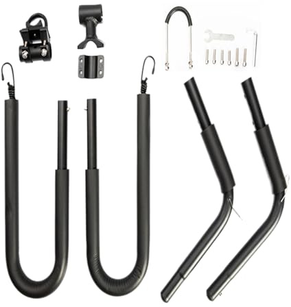 Fahrradträger für Surfbrett - 1670 g 40 x 20 x 7 cm, Halterung für Shortboards, leicht und verstellbar aus Aluminiumlegierung mit sicherer Führung und flexibler Anpassung | Installation