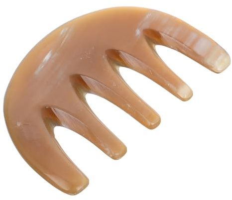 TEHAUX Naturhornkamm Breitzahniger Haarkamm Mit Antistatischer Wirkung Für Kopfhautmassage Und Haarpflege Zum Entwirren Von Langen Und Lockigen Haaren Für Männer Und Frauen